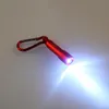 Bärbar LED-ficklampa Aluminium Alloy Torch Flicklampor med Carabiner Ring KeyRings Nyckelringar Gifts 7 Färg