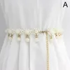 Belts Fashion Long Pearl Waist Belt Rope Chain For Women Wedding Dress Decoration Female Girl Thin Waistband Faux Beaded GirdleBelts