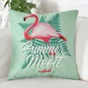 Loving Gift Kissenbezug mit Flamingo-Muster für die Rückseite, quadratisch, 45 cm, dekorativer Überwurf-Kissenbezug, für Zuhause, Sofas, Betten, Dekorationen, Kissen/Dez