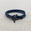 Łańcuch link Lucky Male Pary Bracelets Ocean Whale Tail Parasol Parasol Mężczyźni Kobiety Regulowany pasek ręczny Paracord Sport Targband