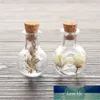 装飾的な願い結婚式の休日の小さい容器と小さな空のガラスの瓶の小さな空のガラスのボトル
