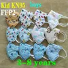 3-8 8-15 år Kids KN95 Masker Barn Designer Engångsplan Mask 5 Lager Skydd För Student Boys Tjejer FFP2 Mascarilla Masque Enfant i US Stock