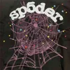 Sp5der 젊은 깡패 555555 천사 번호 까마귀 남자 여성 거품 인쇄 거미 웹 패턴 풀오버 스웨터 Y1218