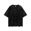 T-shirts pour hommes marque Gaojiechao 260g petit tissu éponge re lavé vieux T-shirt à manches courtes col rond