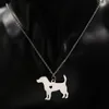 Pendant Necklaces 2022 Guardian Angel Dog Silver Color Chain Necklace Men Jewelry Animal Stainless Steel Neckless Ras De Cou