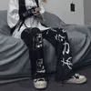 Aolamegs anime sweatpants m￤n byxor kvinnliga japanska koreanska gotiska retro hiphop streetwear casual wide ben jogging byxor man 0309