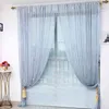 3x2.6m Cortinas de cordas na sala de estar divisor Linha Valance para janela cor sólida casamento festa de decoração cortina 210913