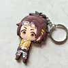 Anime Attack på Titan Eren Cosplay Keychain Soft Rubber Mikasa Levi Wings of Liberty Symbol Kids Key Holder Trinket Gift 30pcslot8763739