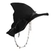 Stingy Brim Hats Halloween Headwear With Rose Decoration In Darky Gothic Style Lolita Costumes Decorated Witch Hat S03 21 Drop8165300