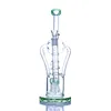 Octopus style oil rig recycler glass bong tall and thick water bong with 14mm glass bowl for smoke