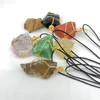 7 Style Nieregularne Kamień Naturalny Kryształ Healing Handmade Naszyjniki Wisiorek Oryginalny Styl Dla Kobiet Mężczyzn Decor Biżuteria