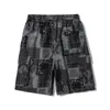 Sommar West Coast Retro Cashew Blomma Print Shorts Herr Hip Hop Multi-Pocket Cargo Shorts Loose Casual Beach Five-Point Pants C0607