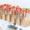 24 ADET Noel Zehir Bardak Güç Kağıt Çerez Paketleme Çantası Büyük Kapasiteli Noel Zehir Cep Tatil Pişirme Parti Dekorasyon