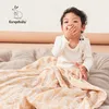 Kangobaby Coton Bio Mousseline Emmaillotage Bébé Wrap né Décor Pographie Manta Literie Poussette Couverture 120x120cm 3Pcs 210802