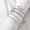 2021 New Fashion Bead Chain Armband för kvinnor Boho Guldfärg Lyx Clasps Charm Kvinnors Hand Armband Smycken Present Bangles