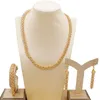 Orecchini Collana Yulaili Trendy Dubai Set di gioielli in oro per le donne Girocollo Bracciale Drop Festa nuziale Gioielli di moda Bijoux