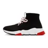 22SS نساء الرجال SOCK SHOED SPEED 1.0 2.0 Triple Black White Classic with Lace dip-slip-on Red Green Trainer Shooleds Switch Groughing Walking Boots Clear Sole