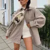 ZXQJ Vintage Kobiety Wielbłąd Wełniane Kurtki Spring-Jesień Moda Damska Elegancka Luźna Long Coats Streetwear Girls Chic Znosić 211109