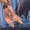 Baotou – sandales pointues transparentes à talons hauts pour femmes, verre à vin creux avec sandale Sexy