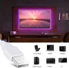 LED Strip Lights Music Sync 1M 2M 5m Flexível 5050 RGB TV TV Backlight Powered 5 V Neon Ribbon Ribbon Light for Home Decor