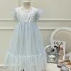 3 colores de alta calidad para niños y niñas vestido de verano para niñas vestidos de princesa de encaje para niñas ropa de boda de manga corta 8593685