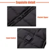 Men's plus size Outerwear Coats Vests Autumn Outdoor USB 5 Places Infrared Heating Vest Jacket Winter Flexible Electric Thermal Clothing Waistcoat Fishing Hiking