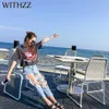 WITHZZ Arrival Ripped Jean's Loose Thin Women Pants Breeches Overalls Vintage Female Torn Trousers 210809