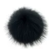 Mångfärgad äkta riktig raccoon päls pompom päls pom poms för kvinnor barn beanie hattar kepsar bootsbig storlek naturlig boll diy tillbehör y21111