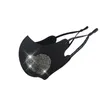 Newcloth Face Masks Rhinestones Love Heart Patterns Rope Stretchable Mask Andningsbar Anti Damm Black Facemask CCB9443