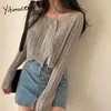 Yitimuceng Irregular T Shirts Woman Oversize Cardigan Tees Unicolor Grey White Tops Summer Korean Fashion Casual Tshirts 210601