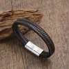 Charmarmband retro -knapp flätad klassisk 3 färg äkta läder armband för män kvinnor tillbehör smycken par armband gif325b