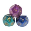 toy 12 Sides 3Pcs Dices Resin Games Tweezers Astrology Tarot Card Constellation Divination Dice Colorful Game Accessories