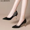 AllBitefo grand taille: 33-43 véritable leathr sexy talons hauts mariages woems chaussures femmes talons hauts chaussures femmes talons femmes 210611