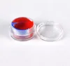 Vaporizer oil non stick silicone jars container clear 5ml plastic dab wax storage jar shatter glass water pipes acrylic silicon box SN2537