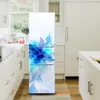 Vägg klistermärken 3d kylskåp klistermärke kylskåp wrap frys hud dörr täcke tapet kök hem dekoration tillbehör modern
