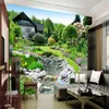 Paysage de campagne Personnalisé Mural Photo Papier Peint Arrière Jardin Paysage Fond Peinture Murale Chambre Papier Peint Insonorisé