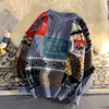 Мужские свитера уродливые рождественские мужчины свитер осень случайный мультфильм пуловер ленивый Harajuku Gengar Щить нытью одеяю негабаритный унисекс