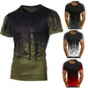 Herren T-Shirt Farbverlauf Topshirt Tarnkleidung Armee T-Shirt Lässige Jungen T-Shirts Bodybuilding T-Shirts Militär T-Shirts Hip Hop Streetwear