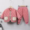 2010 bebê meninas meninos grosso quente camisola conjunto de roupas da criança conjunto crianças conjuntos roupas crianças outono inverno parkas outfits conjunto lj2003268188