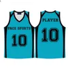 Баскетбол Джерси Мужчины полоса с короткими рукавами Уличные рубашки Черная белая синяя спортивная рубашка UBX40Z854