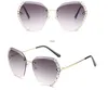 2021 Oversized Rimless Brand Sunglasses Women Vintage Sexy Diamond Square Luxury Design Sun Glasses For Women zonnebril