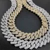 Naszyjniki moda 19 mm Design Prong Cuban Link Chain01231631293