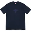 패션 디자이너 여름 크로스 프린트 단축 남성 티셔츠 O-Neck EU 크기 느슨한 티 탑 캐주얼 스트리트웨어 Tshirt