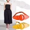 Gürtel Einfache Farbe elastischer Obi Mode Süßigkeiten Farben dekorierter Dress Accessoires Kreis Lumbalpolster spielt die Rolle der Versiegelung v655