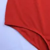Sexy maillot de bain tissu spécial femmes solide rouge maillot de bain épaule volants maillots de bain dos nu Monokini maillots de bain 210604
