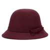 Brand New Fashion Ladies Women Cloche Hat Felt Bucket Bowler Dome Bow Cap Vintage