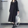 Japoński Harajuku Black Girl's Vintage Lolita Dress Jesień Wiosna Sailor Collar Preppy Style Kobiety Chic Casual Midi 210520