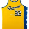 Nikivip Roosevelt High School Julius Dr. J Erving #32 Retro Basketball Jersey Men's Szygowane niestandardowe numer