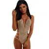 One-Piece Passit Sexiga Kvinnor Bling One Piece Baddräkt Sequins Badkläder Solid Bikinis Kvinna Badning Monokini Push Up Thong Bikini Biquini 202