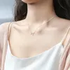 Hängen 925 Sterling Silver Lovely Bow Knot Pendant Necklace For Girls Women Fashion Jewelry Gift D3861257Y